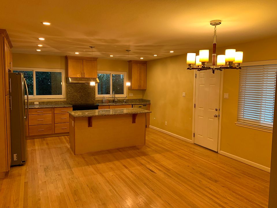 Kitchen and dining room, Door to Garages