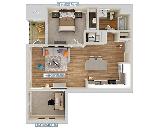 Floor plan A1D-sc2x-855