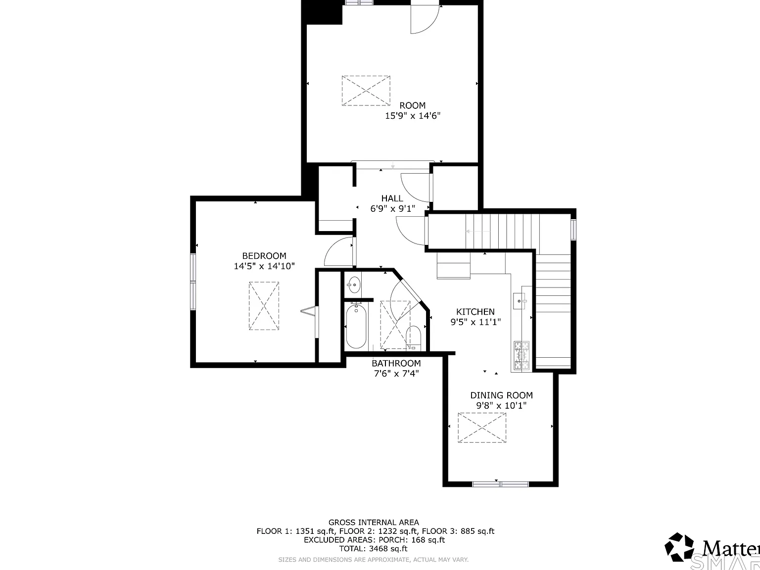 1 bed, 1.0 bath, 885 sqft, $1,300 — Photo 2