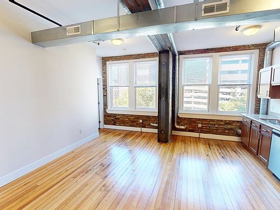Combined kitchen and living room space