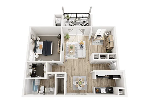 Floor plan 1BD