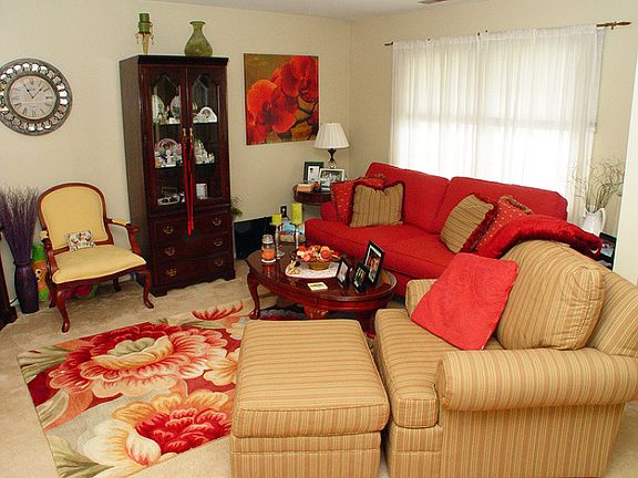 Living room recently painted in neutral colors