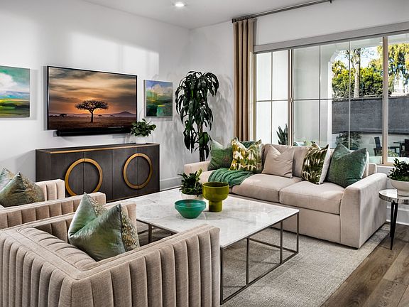 Image showcasing the great room Villas Plan 2 model home.