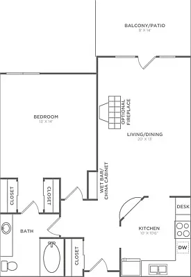 A1A | 1x1 | 950 sq ft A1A | 1x1 | 950 sq ft