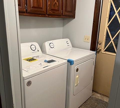 Laundry Room with new Washer and Dryer