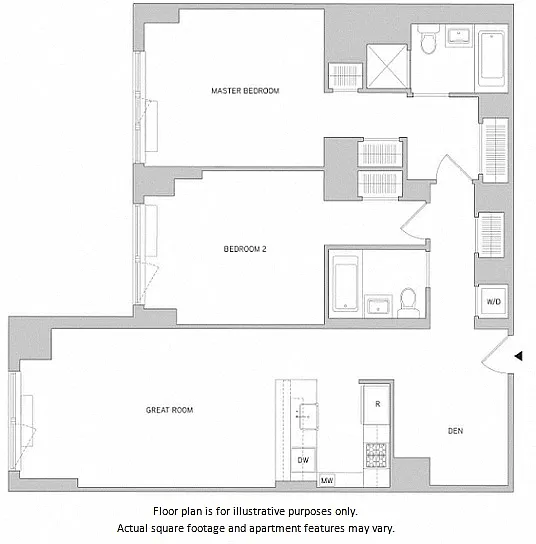 Floor plan 2X2D - B1D
