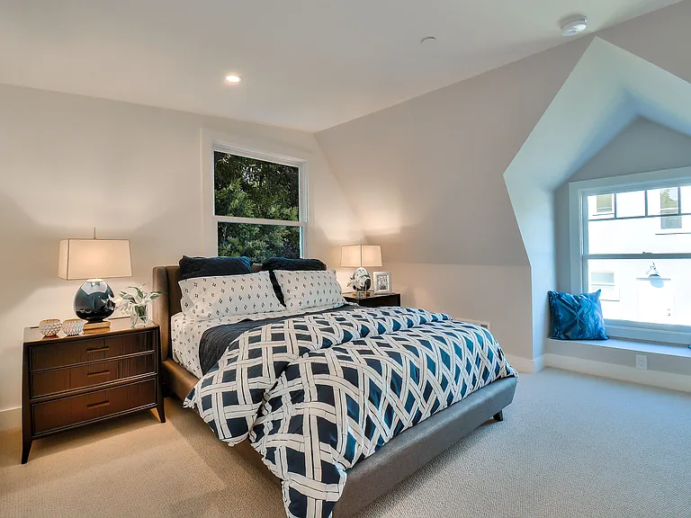 3 bedrooms upstairs one with an ensuite bathroom.