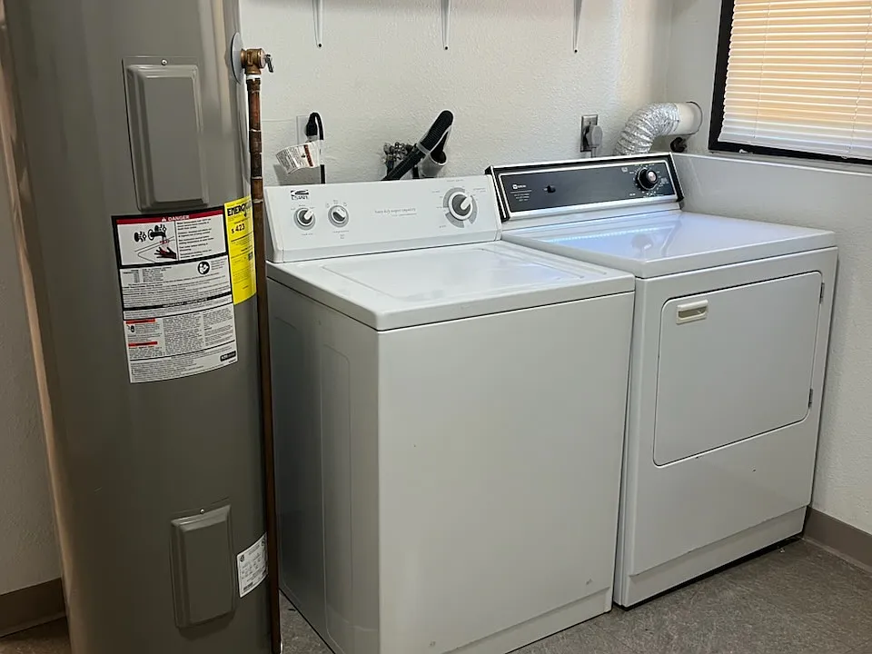 Laundry Room with back door to back yard