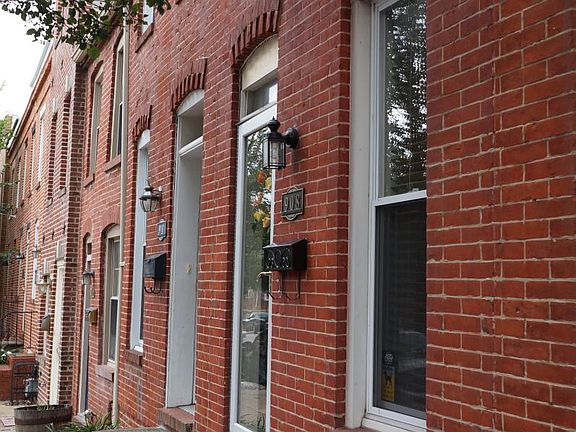 Side view of rowhouse