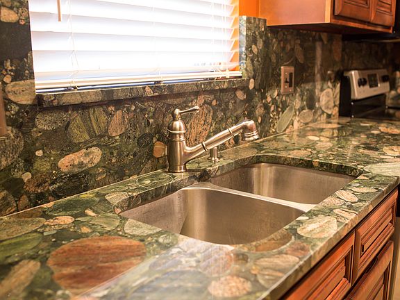 Full granite backsplash