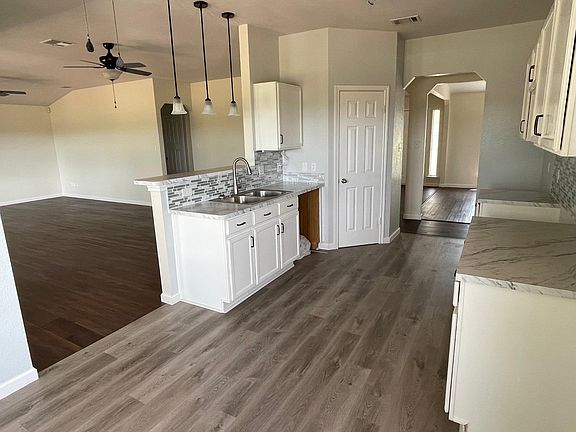 Kitchen view with Pantry before new stove was delivered.