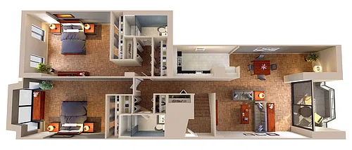 Floor plan Kennedy Duplex