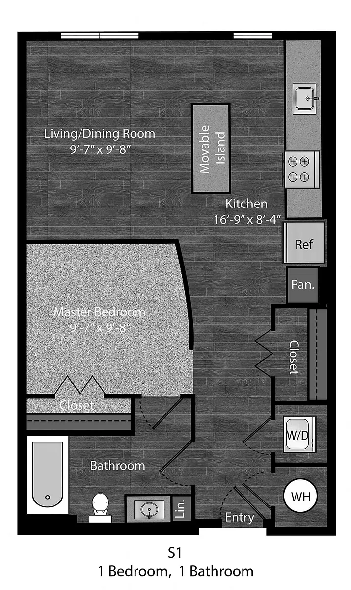Floor plan Ellison - Studio