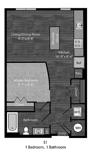 Floor plan Ellison - Studio
