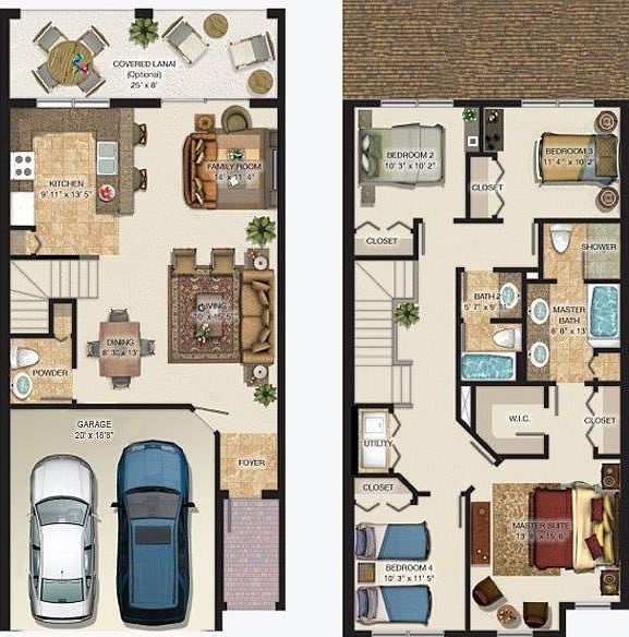 4BR - 2.5BA - 1,874 SF