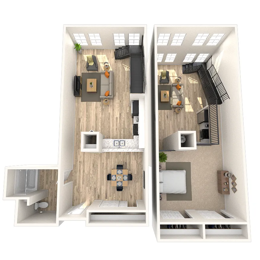 Floor plan Loft 0x1 1041 SF