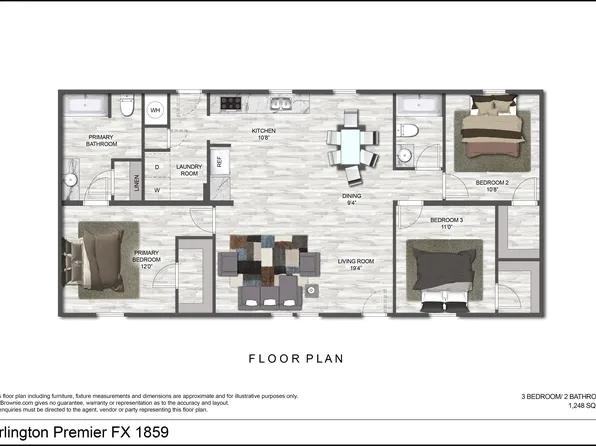 3 Bed 2 Bath Double Section Plan, Northridge Cove