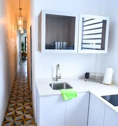 Kitchen and hallway