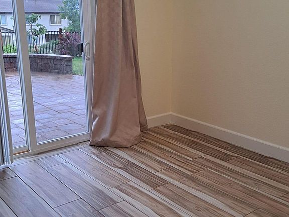 Bedroom with slider to patio.