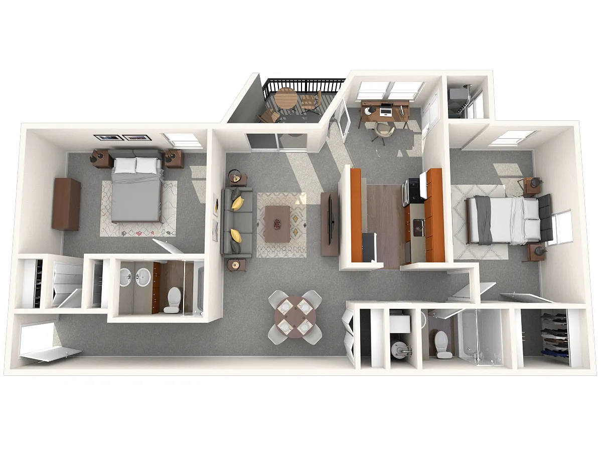 Floor plan 2 Bedroom Mingle