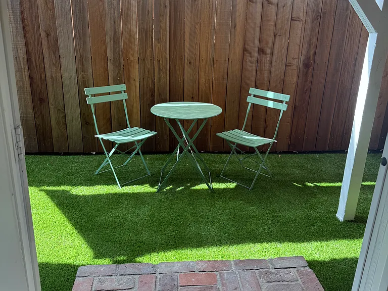 Private Patio with Luxury Turf