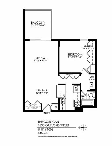 Floor plan One Bed