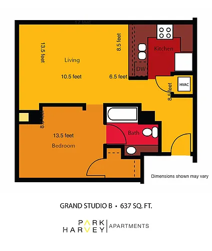Floor plan Grand Studio B