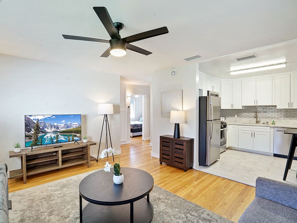 Living room and kitchen view