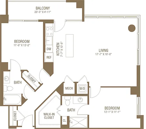 Floor plan 2G w/ Balcony Renovation 2