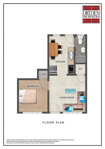 Floor plan One Bedroom