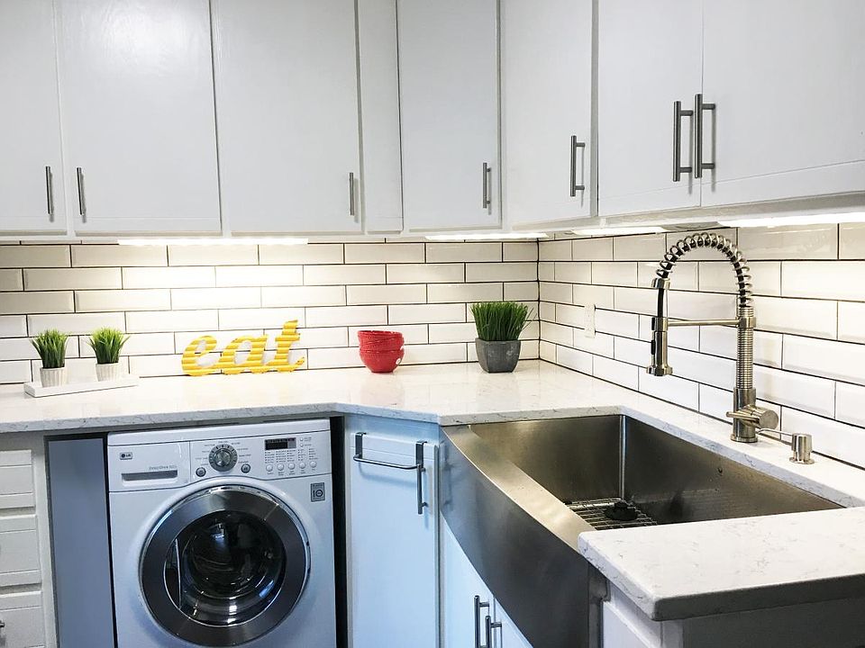 Subway Tile, Under-Cabinet Lighting, Washer/Dryer