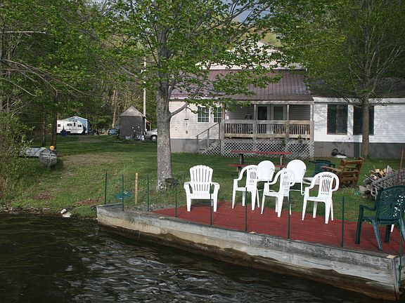 Deck next to boat ramp.