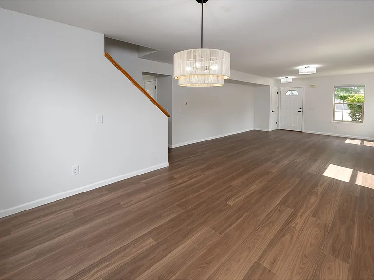 From dining area back to living room and front door