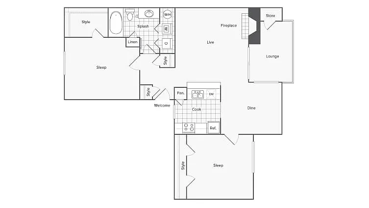 Floor plan Gin