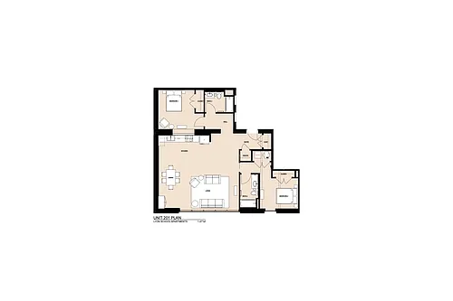 Floor plan 2nd Floor Apartment - 201