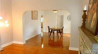 View of the dining room from the living room.