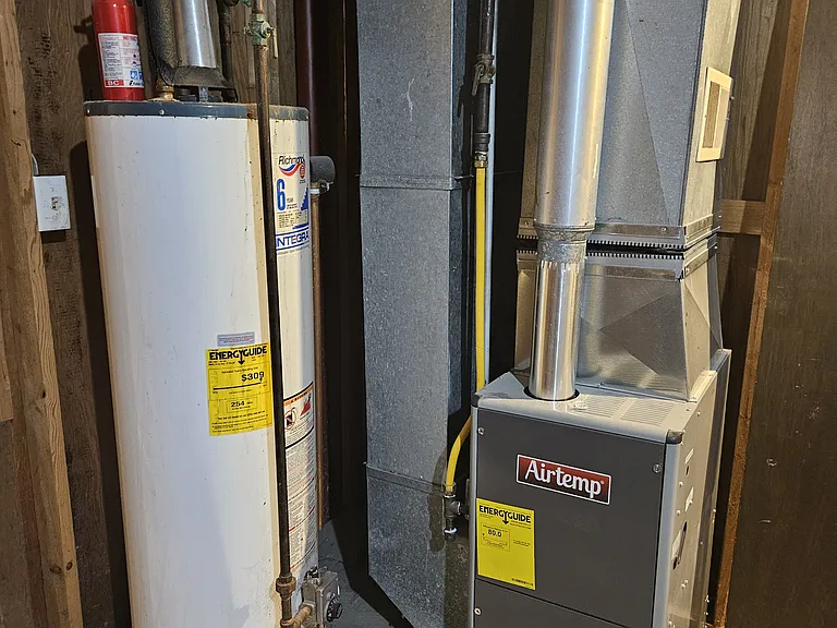 replaced water heater, new furnace last year