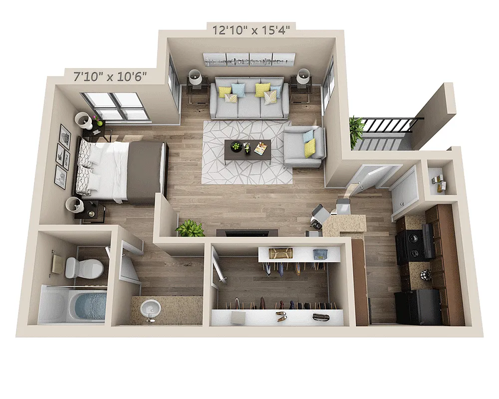 Floor plan Studio E1CW