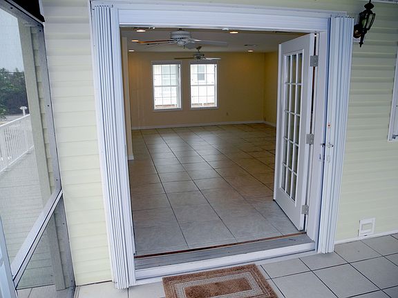 French doors into dining