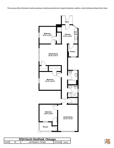 Floor plan Three Bedroom