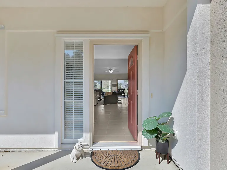 welcoming front entrance