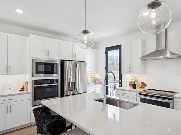 Kitchen with stainless steel appliances