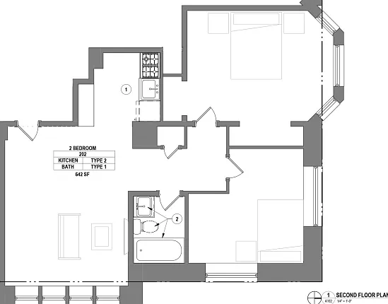 1500 Pine - Apt 202 Floor Plan 1500 Pine - Apt 202 Floor Plan