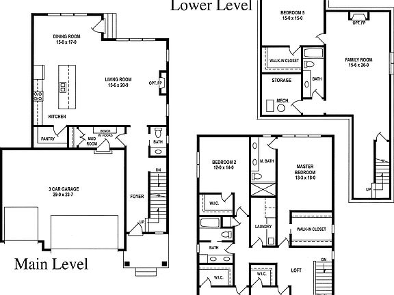 Huntington Floor Plan W Basement