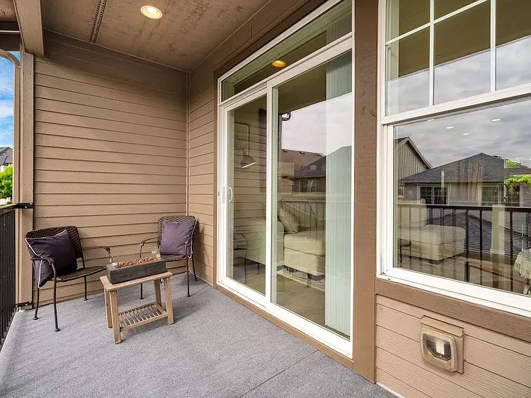 Large outdoor balcony off living area