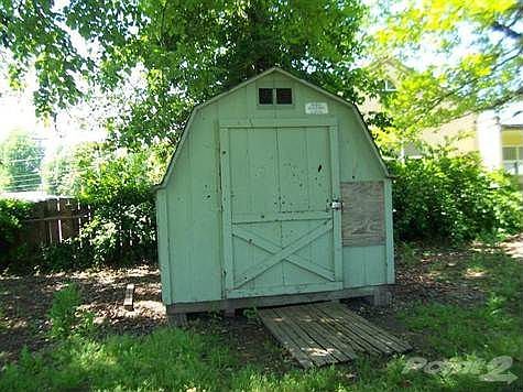 Storage shed.