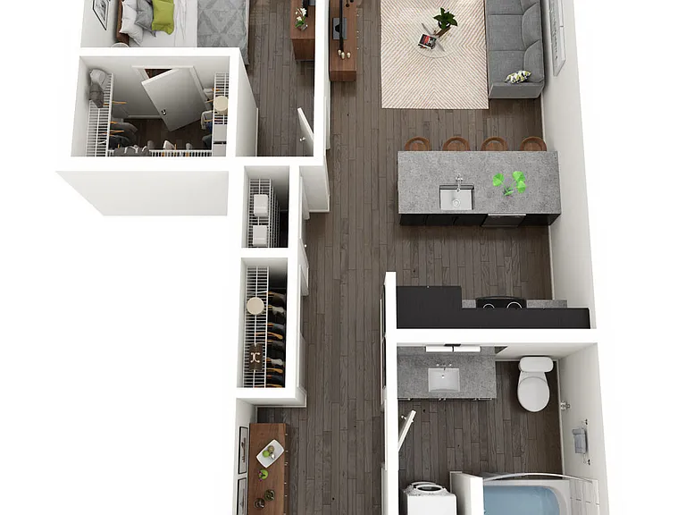 1 Bedroom D floor plan Broadstone Strata