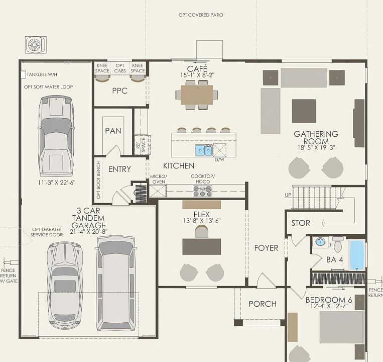 First Floor 6 br 4 ba