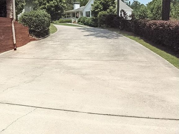 Wide large driveway