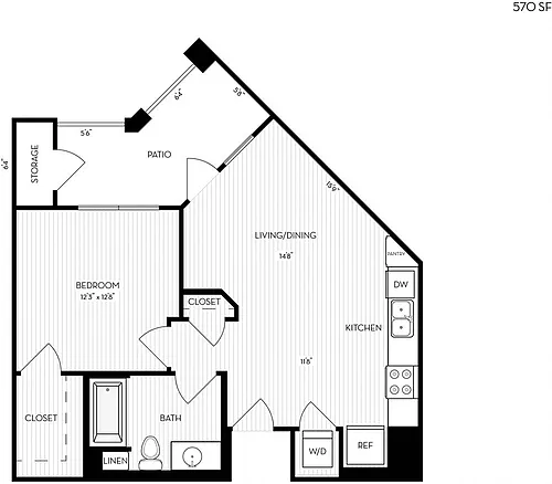 Floor plan Revela Floorplan 1-1A-1